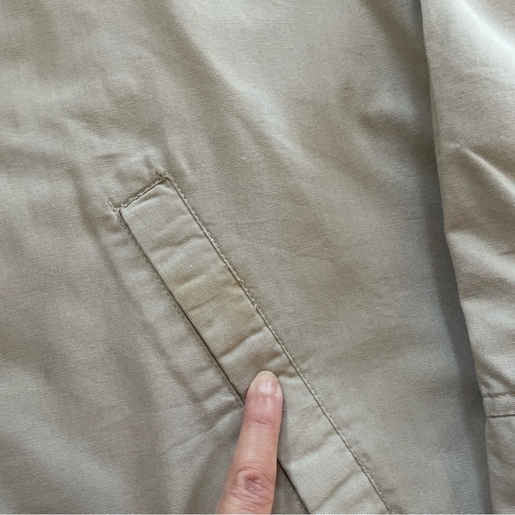 Vintage Izod Lacoste Harrington Jacket Men's Size XL Tan Beige Alligator Preppy - Picture 3 of 13